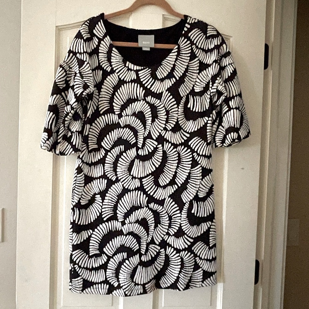 Black and white Anthropologie dress